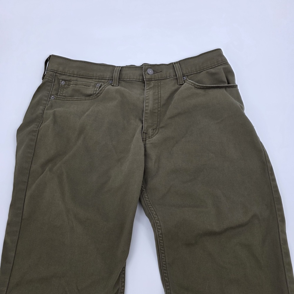 Levi 511 Jeans Mens 36x32 Olive Green Slim Straight All Seasons Tech Denim - Picture 3 of 8